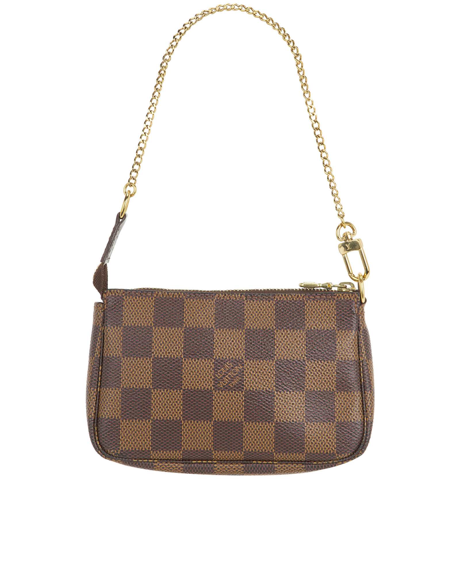 Mini Pochette, &pound;320, Handbags, Brown, Canvas, Back view